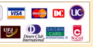 JCB VISA MasterCard DC UC UFJCard DinersClubInternational SAISONCARD Nicos
